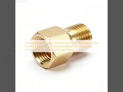 圧力計銅継手精密CNC機械加工中国カスタム銅合金導電ブロックCNC機械加工サービス精密圧力計フィッティング